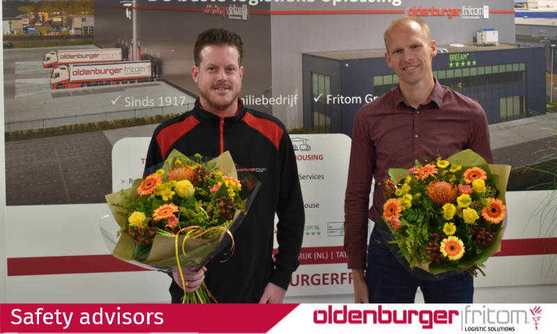 René Bos and Jordi Stel obtained the 'Safety advisor for transporting dangerous goods’ certificate.